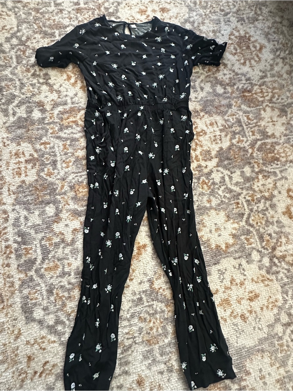 Old Navy Black Floral Romper jumpsuit